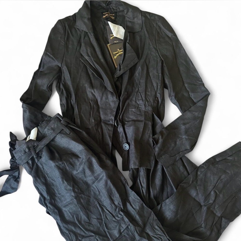 Vivienne Westwood Black Blazer and Pants Set